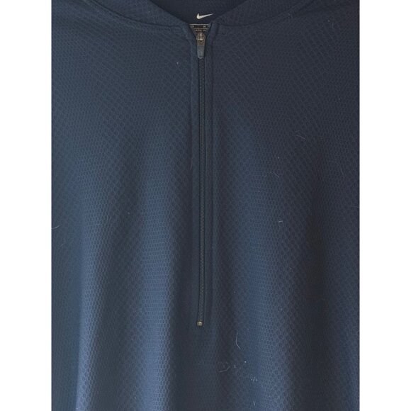 Nike Dri-FIT Men's Navy Blue Short Sleeve Cycling Jersey M shirt 1/4 zip READ - Picture 2 of 8